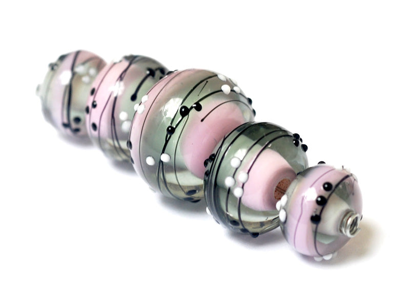 grace lampwork beads artisan handmade glass beads SRA