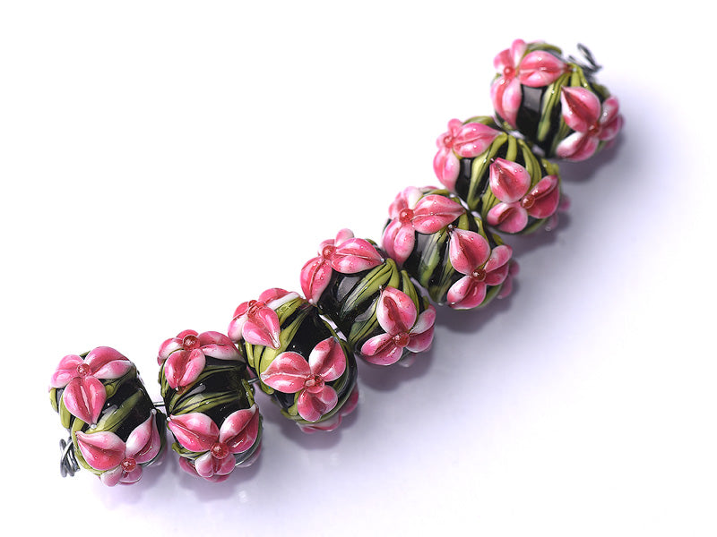 grace lampwork beads artisan handmade glass beads SRA