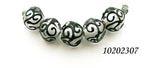 10202307 - Five Black & White  Crystal Beads
