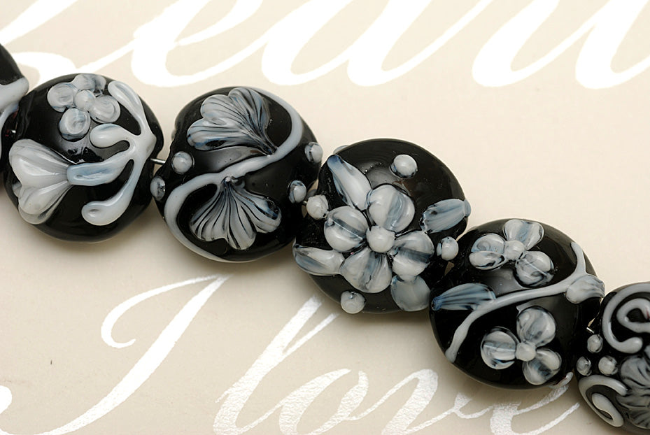 grace lampwork beads artisan handmade glass beads SRA