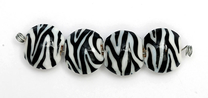 10204412 - Four Zebra Stripes Lentil Beads