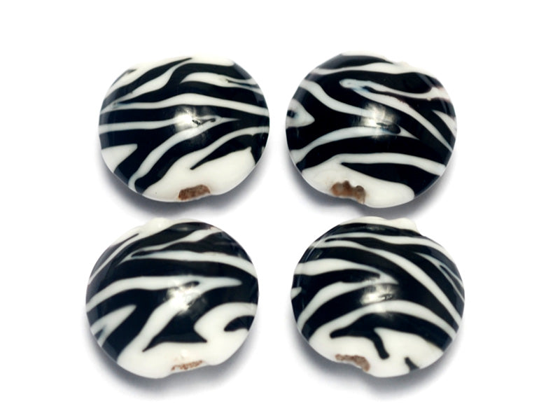 10204412 - Four Zebra Stripes Lentil Beads