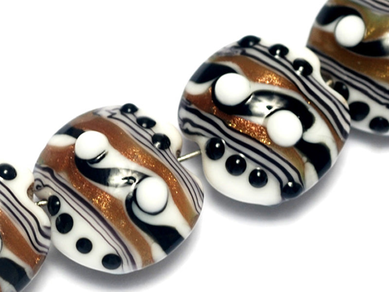 10204512 - Four Sophisticated Trio Lentil Beads