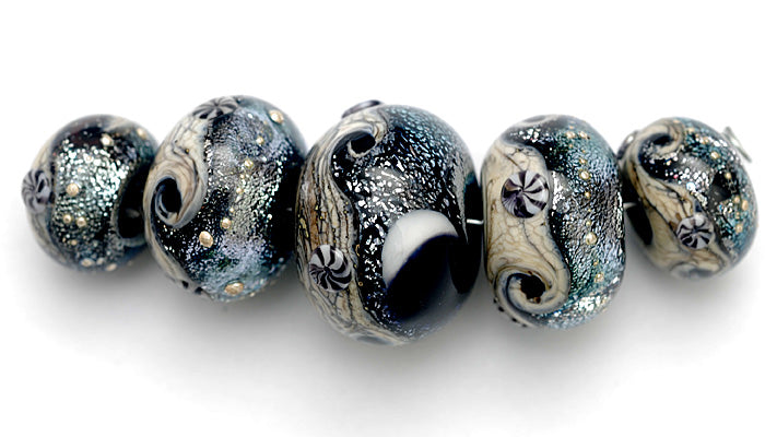 grace lampwork beads artisan handmade glass beads SRA