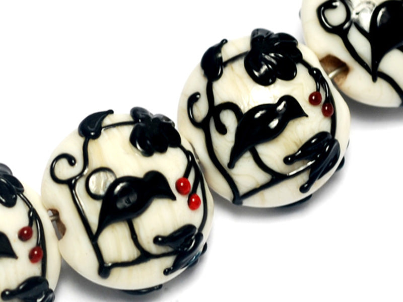 10204912 - Four Tranquility Vines Opaque Lentil Beads