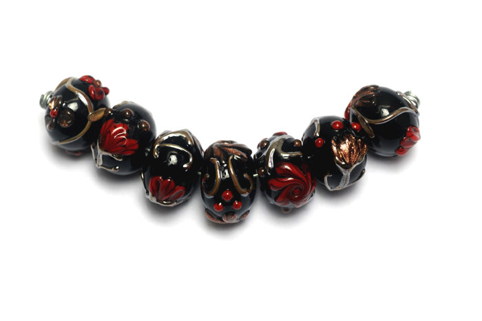 grace lampwork beads artisan handmade glass beads SRA
