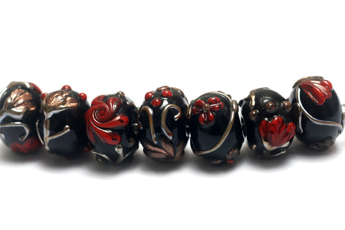grace lampwork beads artisan handmade glass beads SRA