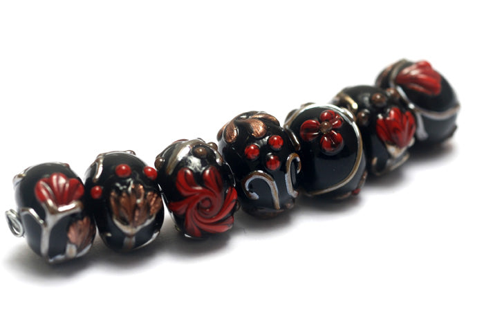 grace lampwork beads artisan handmade glass beads SRA