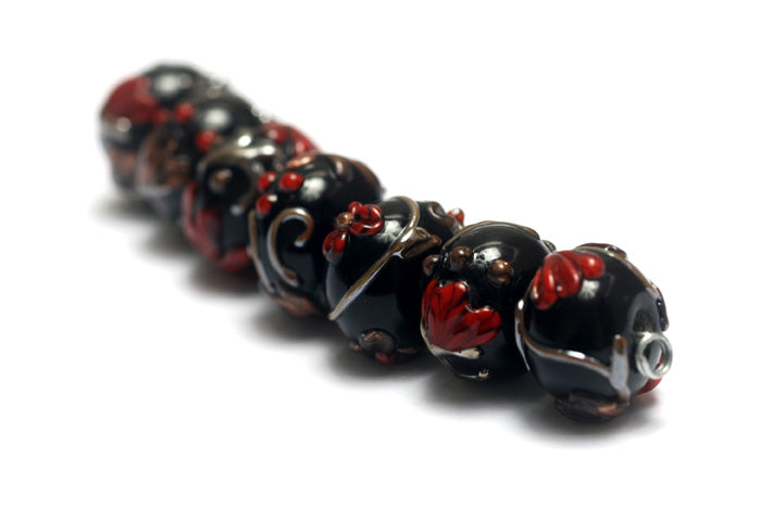 grace lampwork beads artisan handmade glass beads SRA