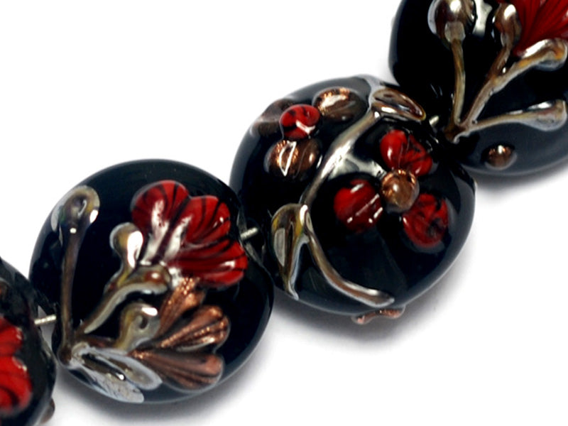 grace lampwork beads artisan handmade glass beads SRA