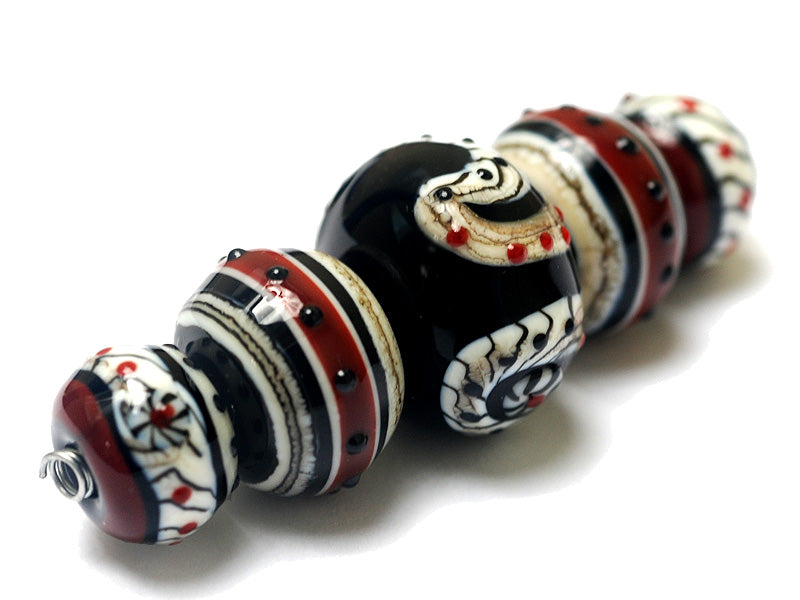 grace lampwork beads artisan handmade glass beads SRA