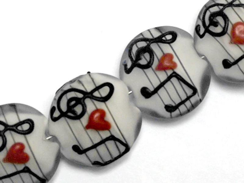 10205612 - Four Musical Love Notes Lentil Beads
