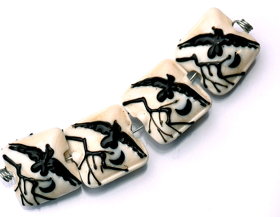 grace lampwork beads artisan handmade glass beads SRA