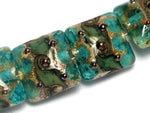 10406714 - Four Cool Teal Ocean Pillow Beads