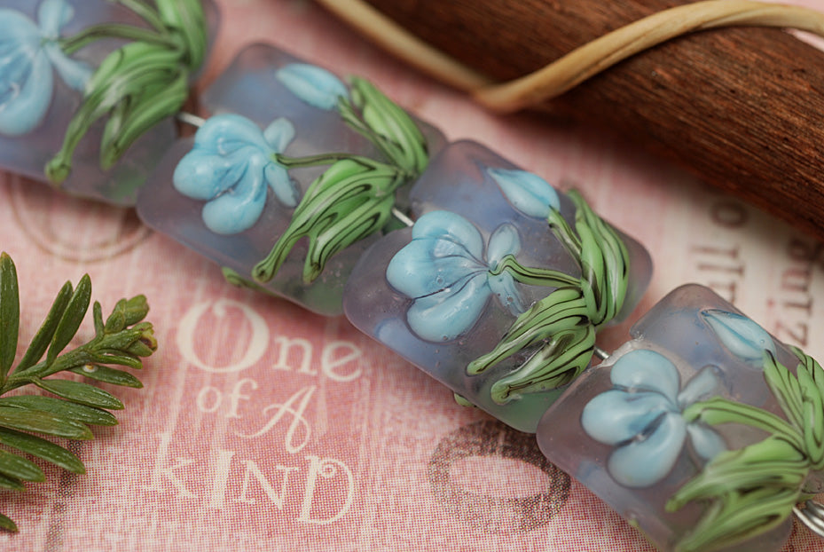 grace lampwork beads artisan handmade glass beads SRA