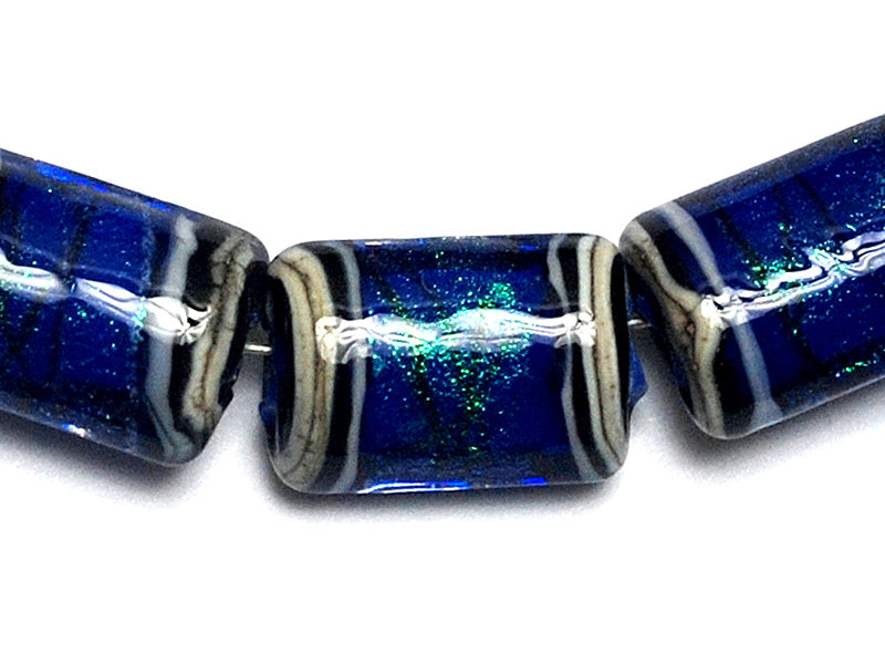 10413003 - Six Sapphire Sea Shimmer Mini Kalera Beads