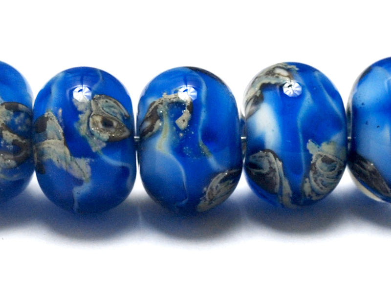 10413601 - Seven Sky Blue Treasures Rondelle Beads
