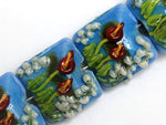 10414114 - Four Red Calla Lily Lake Pillow Beads
