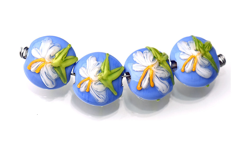 grace lampwork beads artisan handmade glass beads SRA