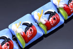 10415214 - Four Red Parrot Pillow Beads