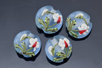 10415712 - Four White Orchid Lentil Beads
