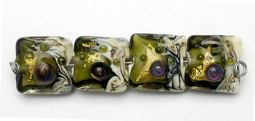grace lampwork beads artisan handmade glass beads SRA