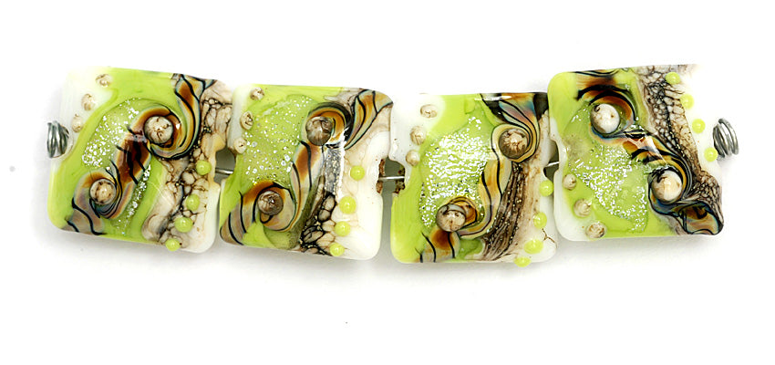 10505614 - Four Lime Stardust Pillow Beads