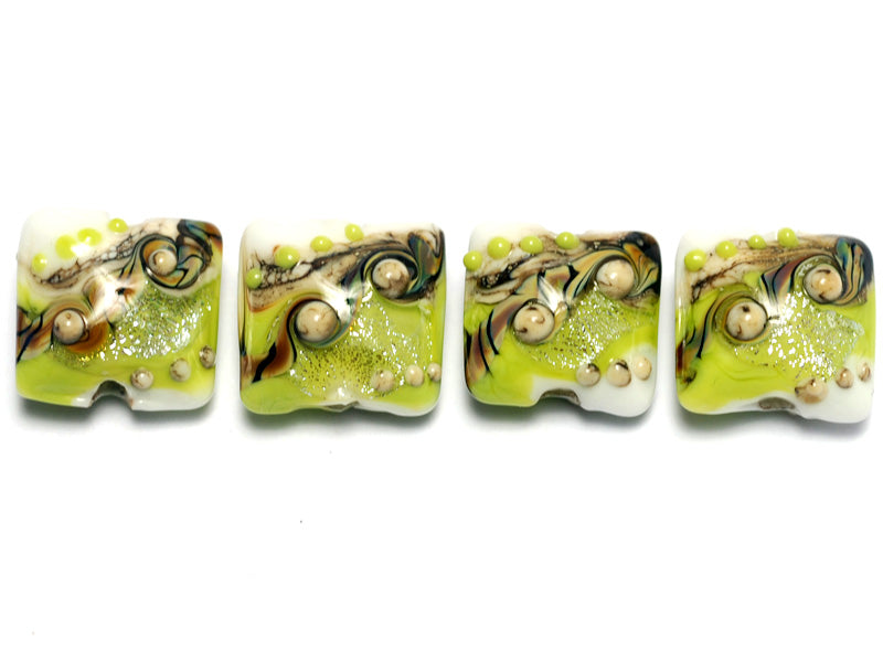 10505614 - Four Lime Stardust Pillow Beads