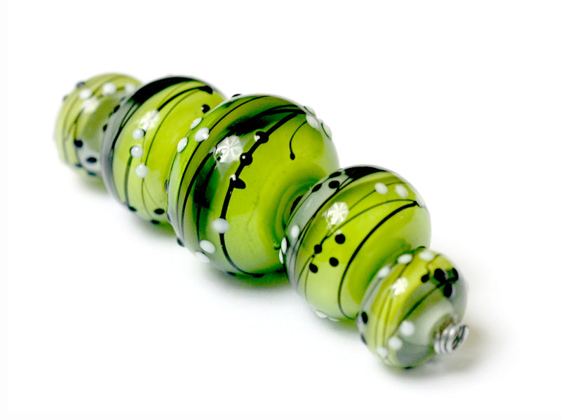 grace lampwork beads artisan handmade glass beads SRA