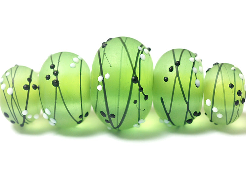 grace lampwork beads artisan handmade glass beads SRA