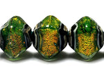 10507307 - Five Herbal Garden Shimmer Crystal Shaped Beads