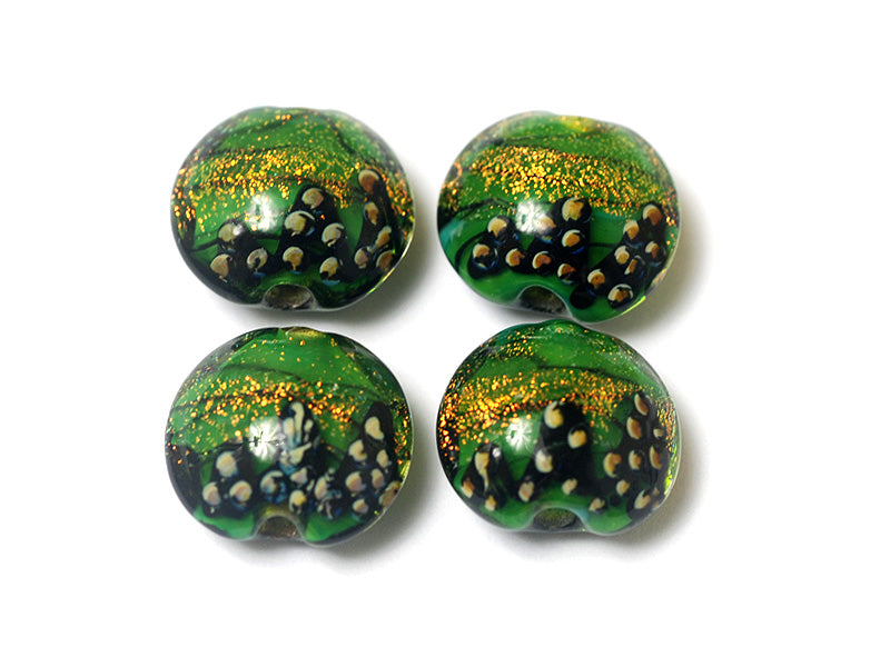 10507312 - Four Herbal Garden Shimmer Lentil Beads