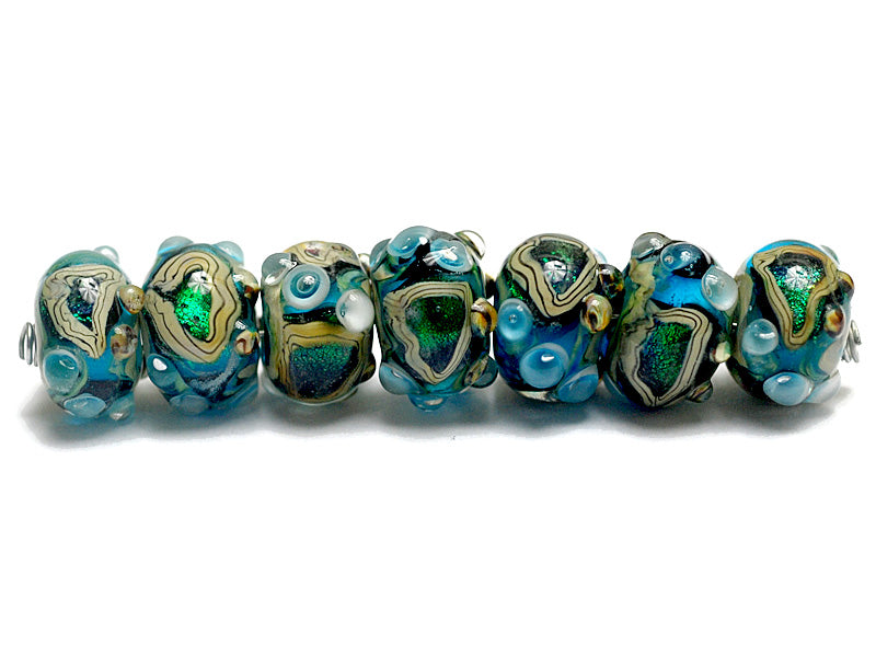 10508301 - Seven Mirage Lake Rondelle Beads