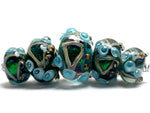 10508311 - Five Mirage Lake Graduated Rondelle Beads