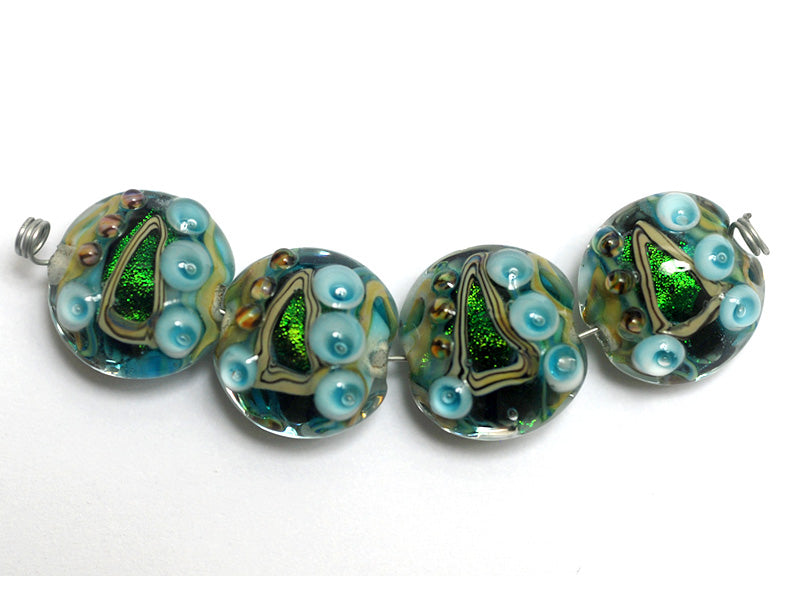 10508312 - Four Mirage Lake Lentil Beads