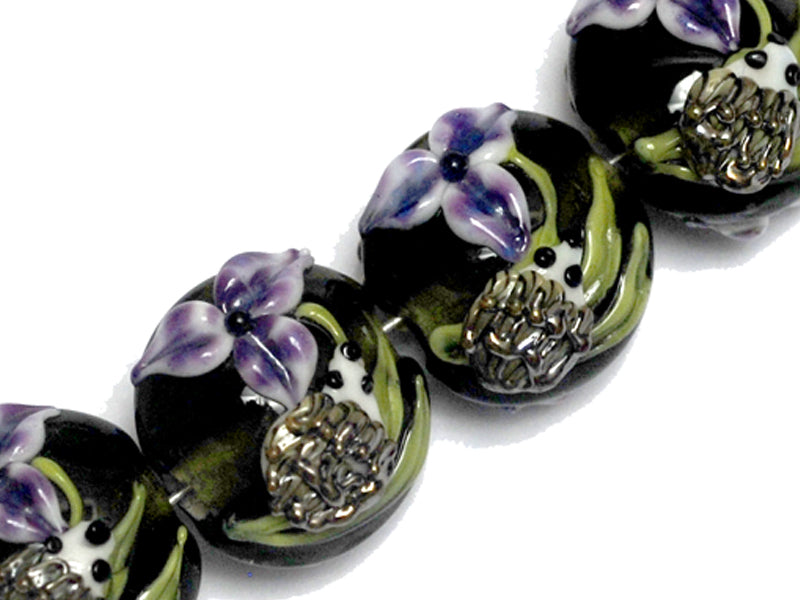 10508612 - Four Iris and Critter Lentil Beads