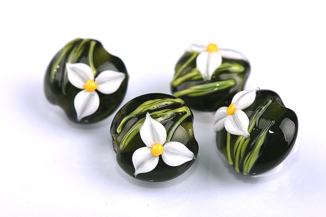 grace lampwork beads artisan handmade glass beads SRA