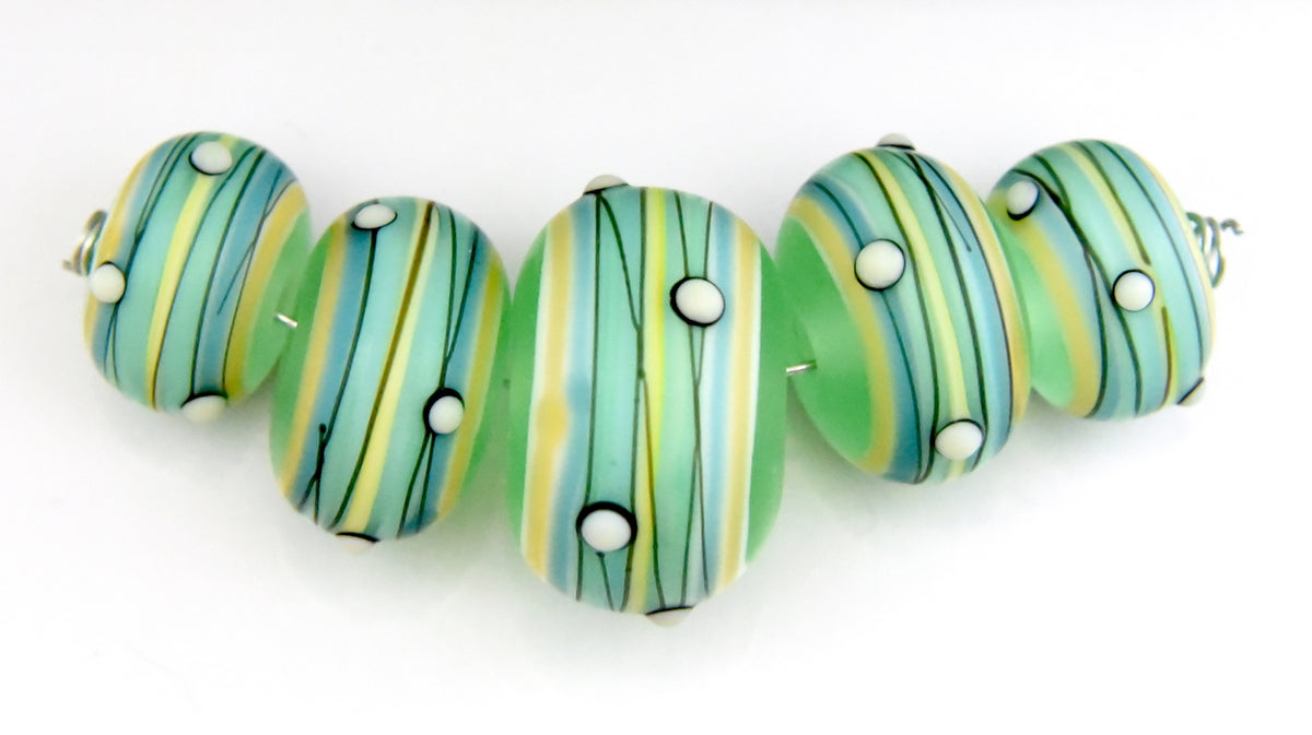 grace lampwork beads artisan handmade glass beads SRA