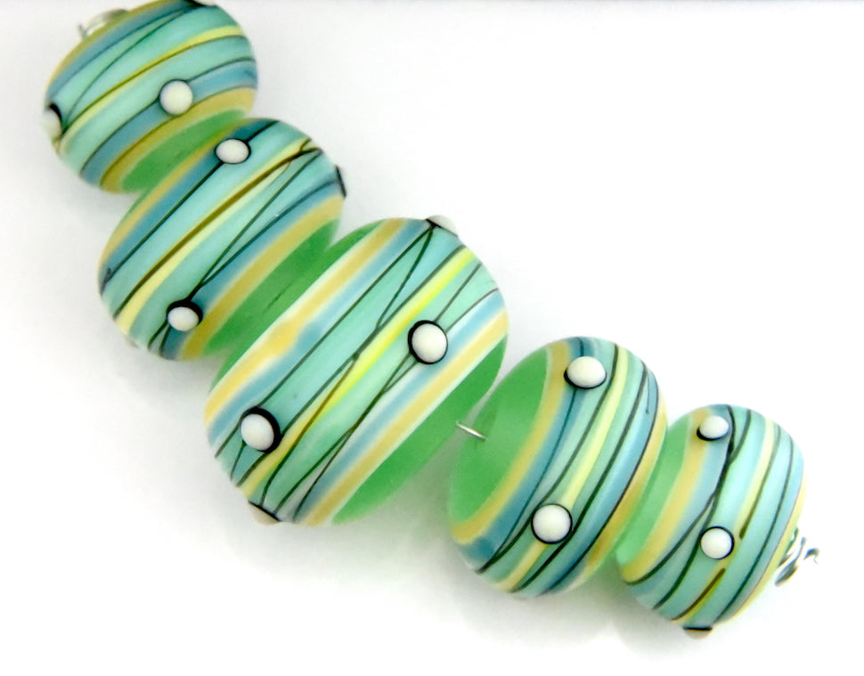 grace lampwork beads artisan handmade glass beads SRA