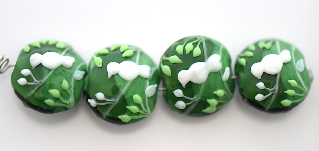 grace lampwork beads artisan handmade glass beads SRA