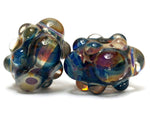 10602521 - Six Blue Free Style Rondelle Beads