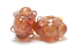 10602701 - Seven Orange & Purple Rondelle Beads