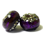 10604001 - Seven Violet Shimmer Rondelle Beads