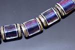 10604203 - Six Amethyst Jewel Ridge Mini Kalera Beads