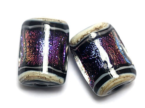 10604203 - Six Amethyst Jewel Ridge Mini Kalera Beads