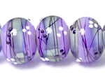 10604821 - Six Lilac Tea Party Rondelle Beads