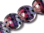 10605012 - Four Purple Rainbow Lentil Beads