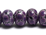 10605301 - Seven Purple Honey Rondelle Beads