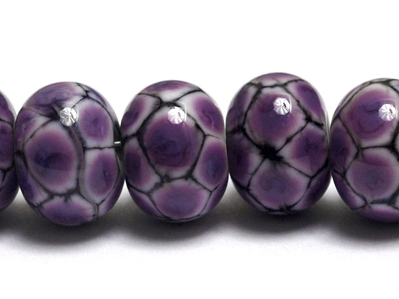 10605301 - Seven Purple Honey Rondelle Beads