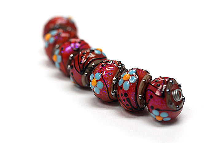 grace lampwork beads artisan handmade glass beads SRA